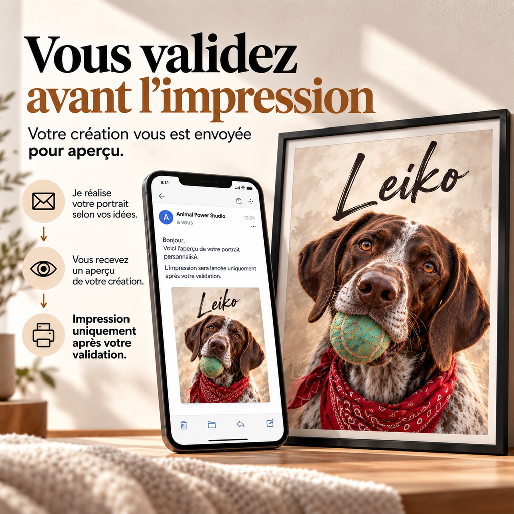 CRÉATION LIBRE – Le portrait de votre animal 100 % sur mesure