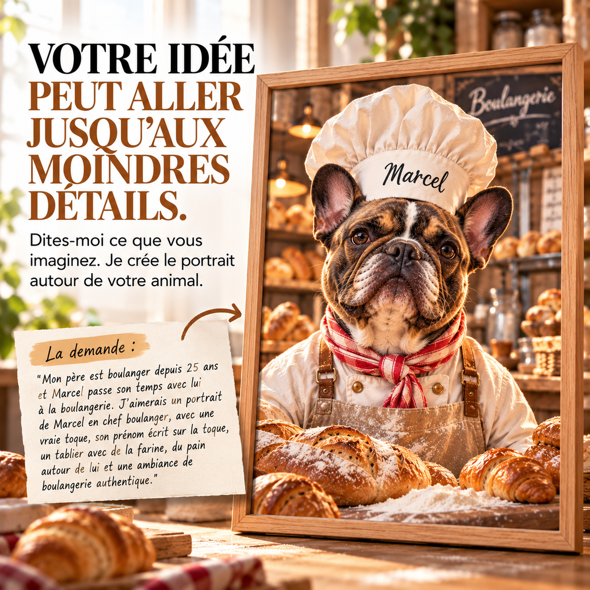 CRÉATION LIBRE – Le portrait de votre animal 100 % sur mesure