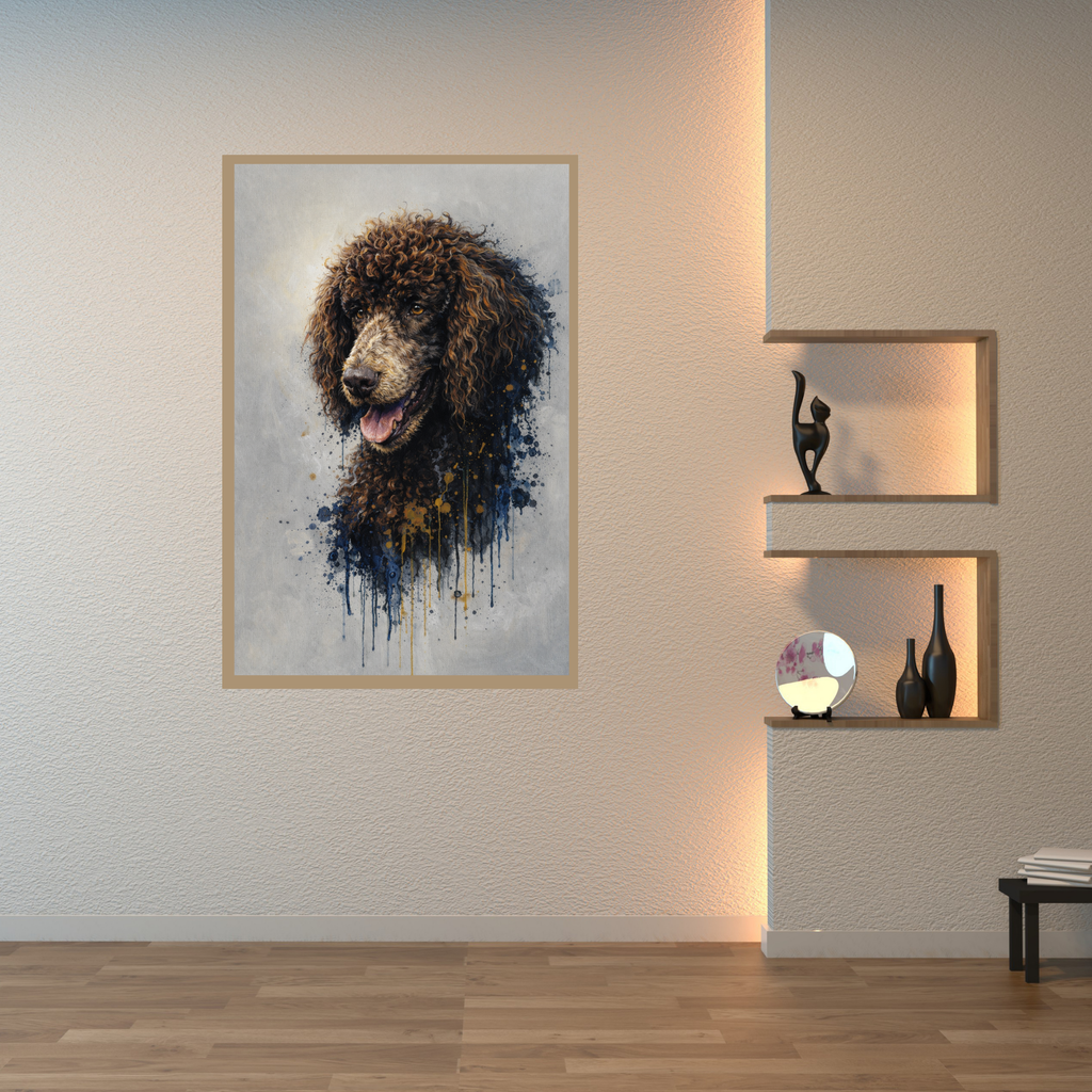 Portrait Animal Personnalisé Peinture Artistique – Poster Moderne Chien ou Chat Style Aquarelle Abstraite