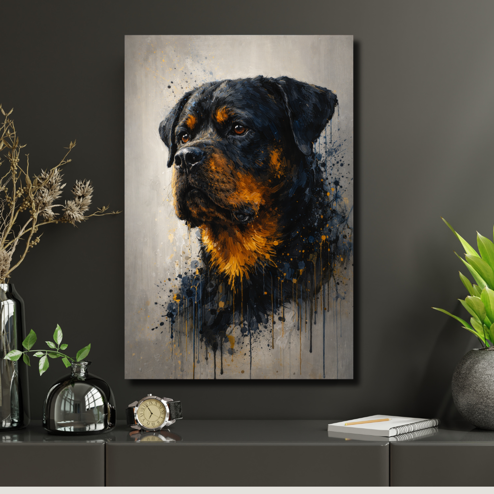 Portrait Animal Personnalisé Peinture Artistique – Poster Moderne Chien ou Chat Style Aquarelle Abstraite