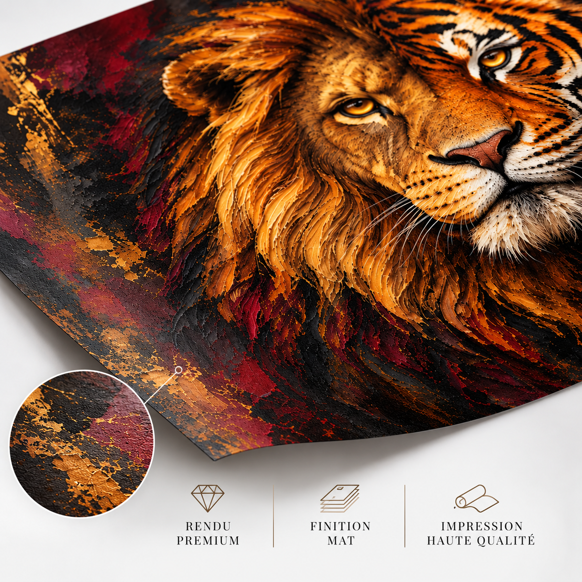 Dualité Sauvage – Affiche Animalière Premium | Collection Wild Luxury