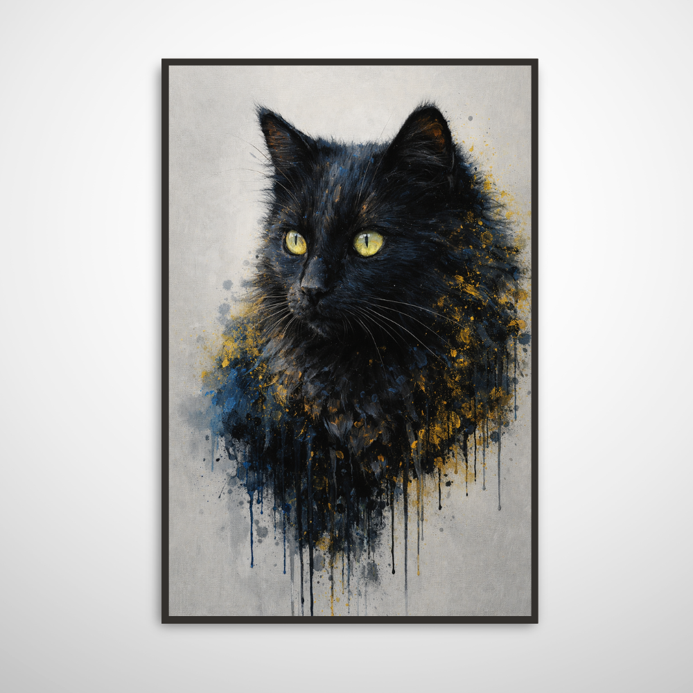 Portrait Animal Personnalisé Peinture Artistique – Poster Moderne Chien ou Chat Style Aquarelle Abstraite