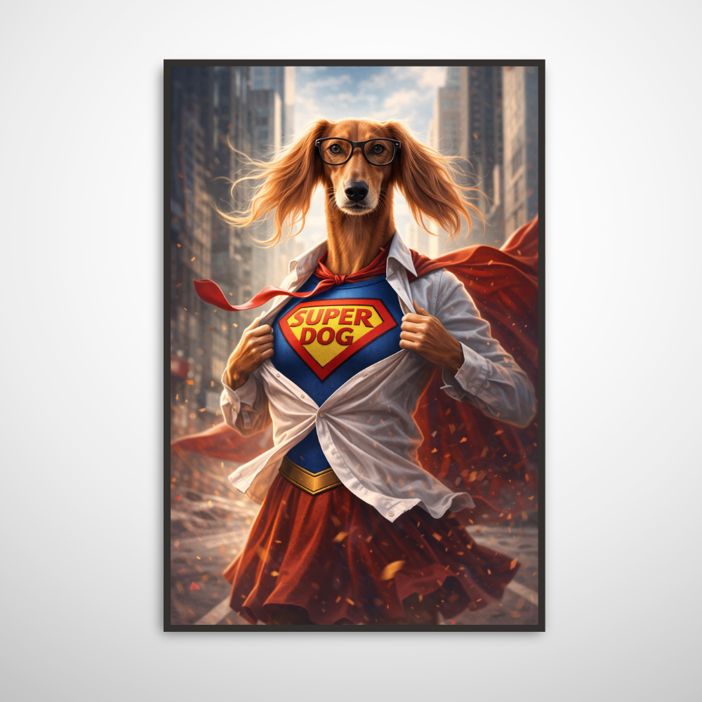 Portrait Animal Personnalisé Super-Héros – Poster Chien ou Chat Héros du Quotidien
