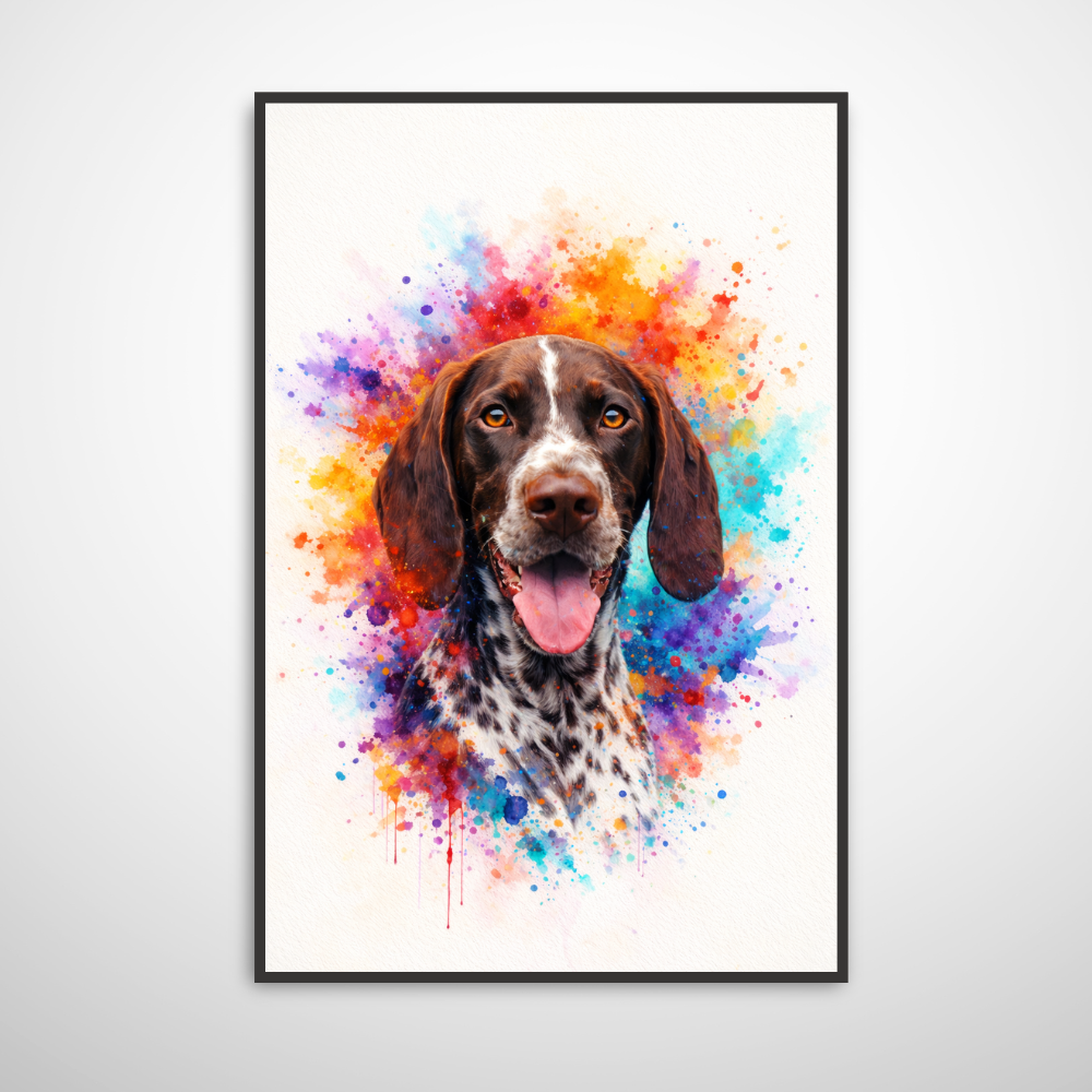 Portrait Animal Personnalisé Aquarelle Colorée – Poster Chien ou Chat Moderne