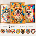 Portrait Animal Personnalisé d’après Photo – Poster Artistique Chien & Chat – 7 Styles au Choix