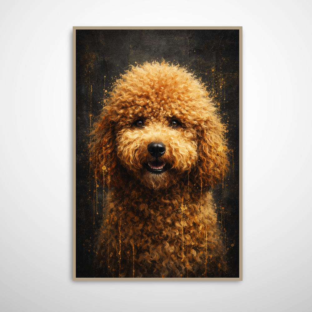 Portrait Animal Personnalisé Noir et Or – Poster Artistique Premium Chien ou Chat Style Luxe