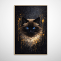 Portrait Animal Personnalisé Noir et Or – Poster Artistique Premium Chien ou Chat Style Luxe