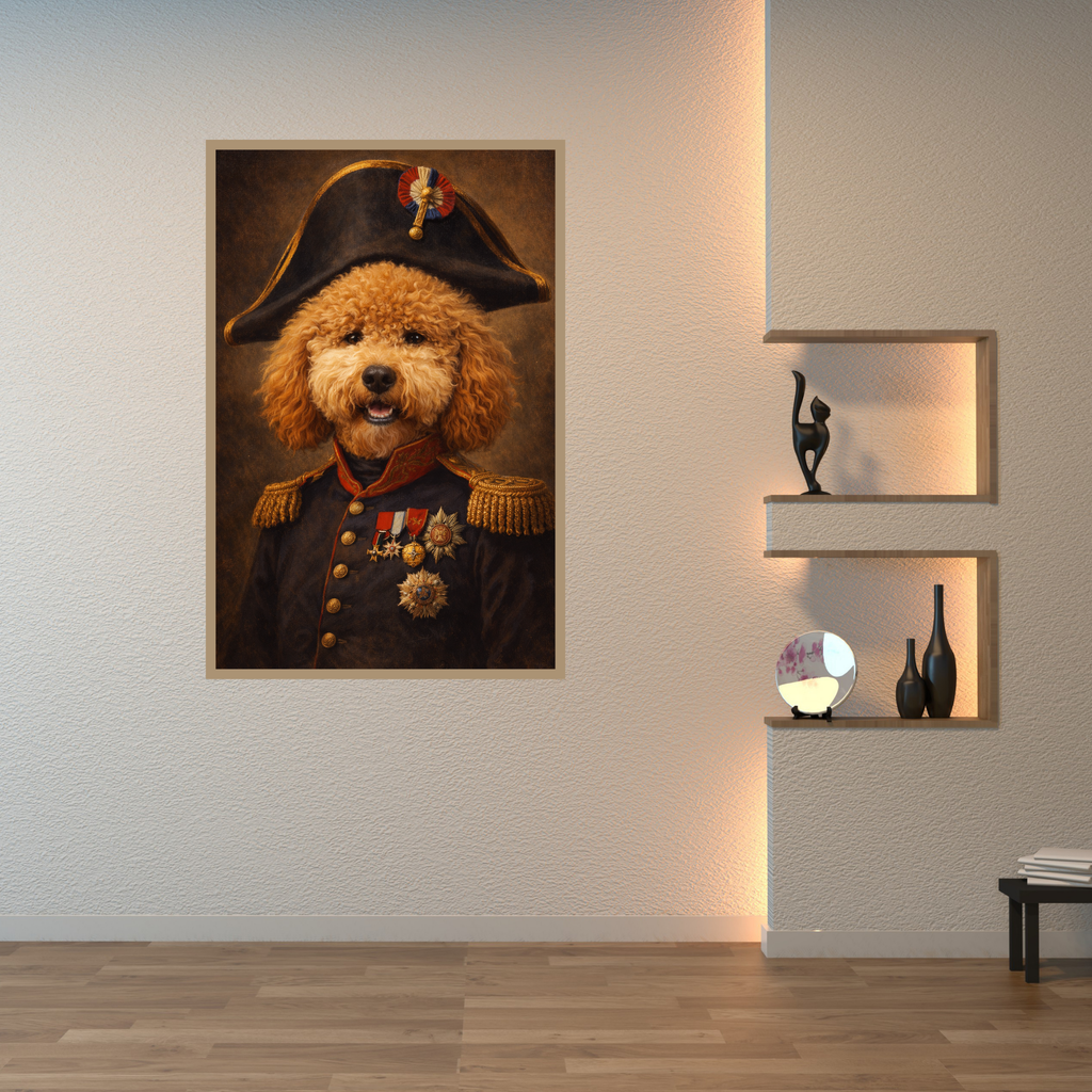 Portrait Animal Empereur Personnalisé – Poster Chien ou Chat Style Royal et Historique