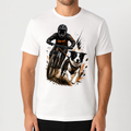 T-Shirt Cani VTT Personnalisé – Portrait Chien Sportif Personnalisé – T-Shirt Unisexe – Cadeau Original Passion Cani Cross & Bikejoring