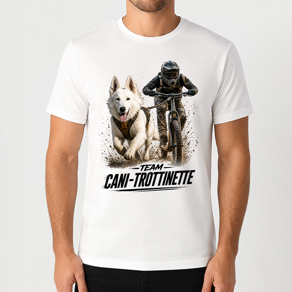 T-shirt Team Cani-Trottinette Personnalisé – T-shirt Unisexe – Design Sport Canin
