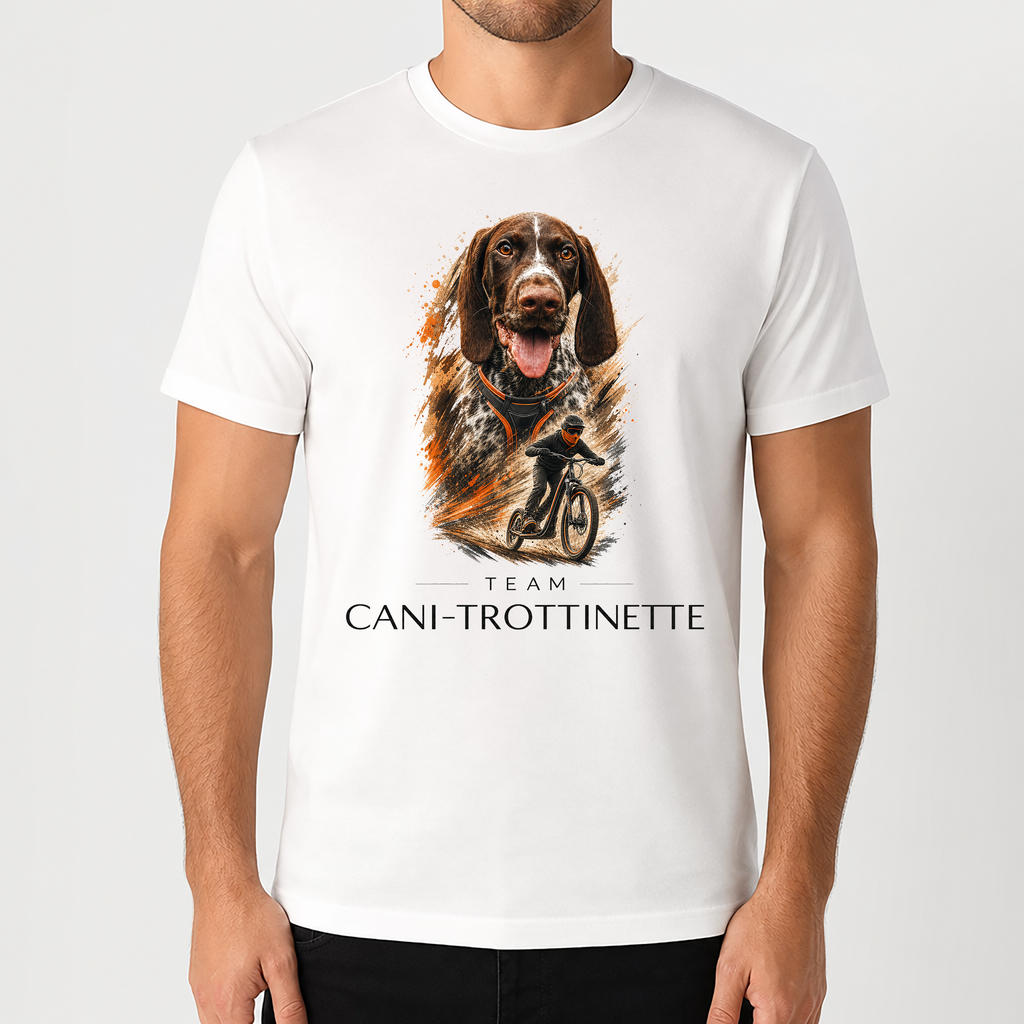 T-shirt Cani-Trottinette Personnalisé avec Votre Chien – T-shirt Sport Canin Unisexe - Cadeaux