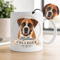 Mug personnalisé Chien ou Chat – "Meilleur collègue du monde" | Cadeau personnalisé pour amoureux des animaux – Tasse 325 ml (11 oz)