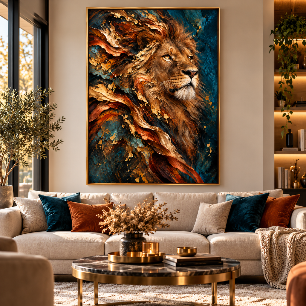 Majesté Sauvage – Poster Lion Artistique Premium | Collection Wild Luxury