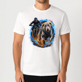 T-shirt Cani VTT Personnalisé avec Chien – T-shirt Unisexe 100% Coton – Cadeau Sport Canin