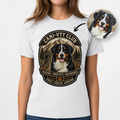 T-shirt Personnalisé Cani-VTT avec Votre Chien – T-shirt Unisexe – Design Écusson Premium