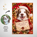 Portrait Animal Personnalisé Noël avec Prénom – Lettre au Père Noël | Chien, Chat & Autres Animaux
