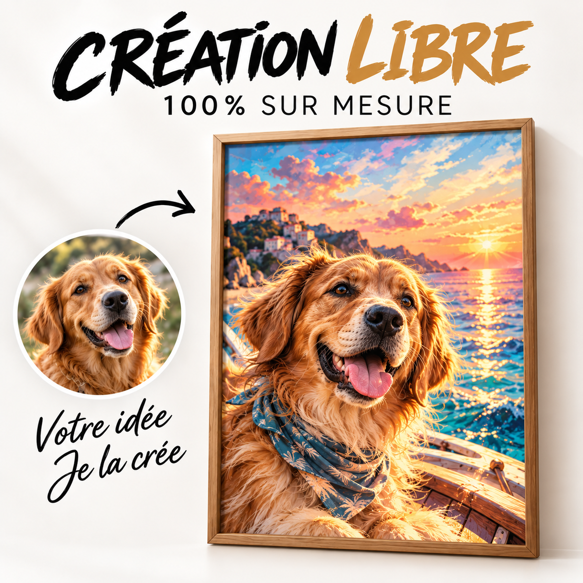 CRÉATION LIBRE – Le portrait de votre animal 100 % sur mesure