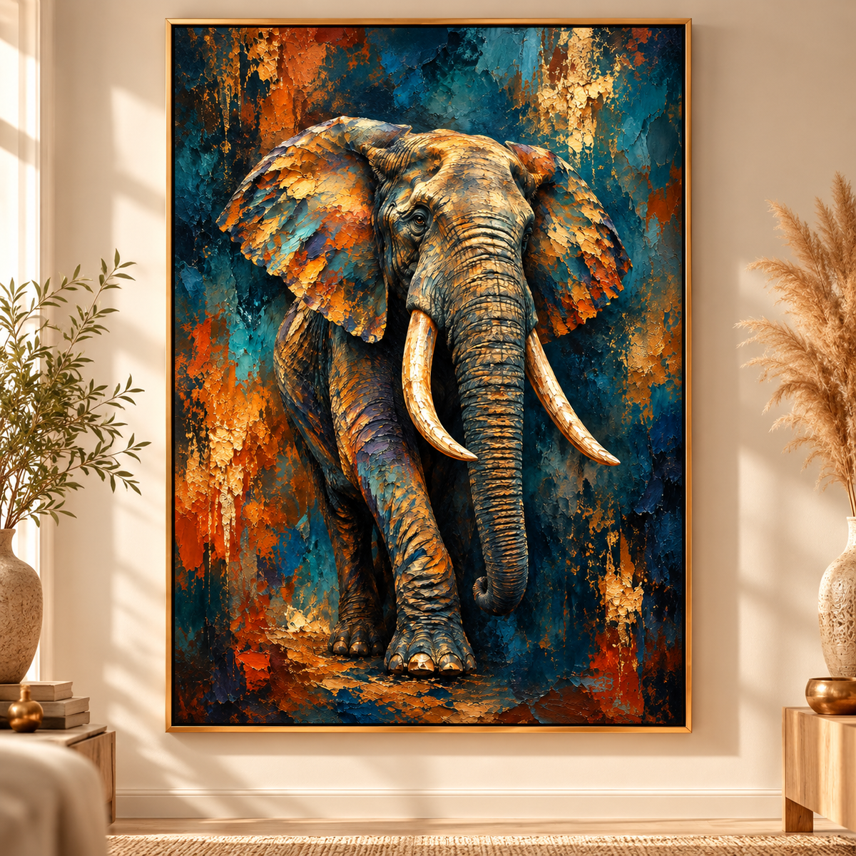 Force Ancestrale – Poster Éléphant Artistique Premium | Collection Wild Luxury