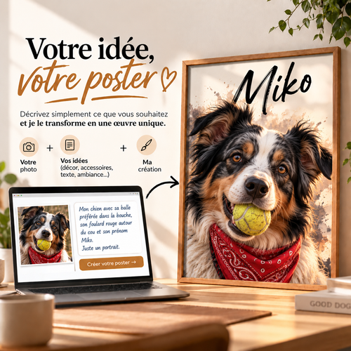 CRÉATION LIBRE – Le portrait de votre animal 100 % sur mesure