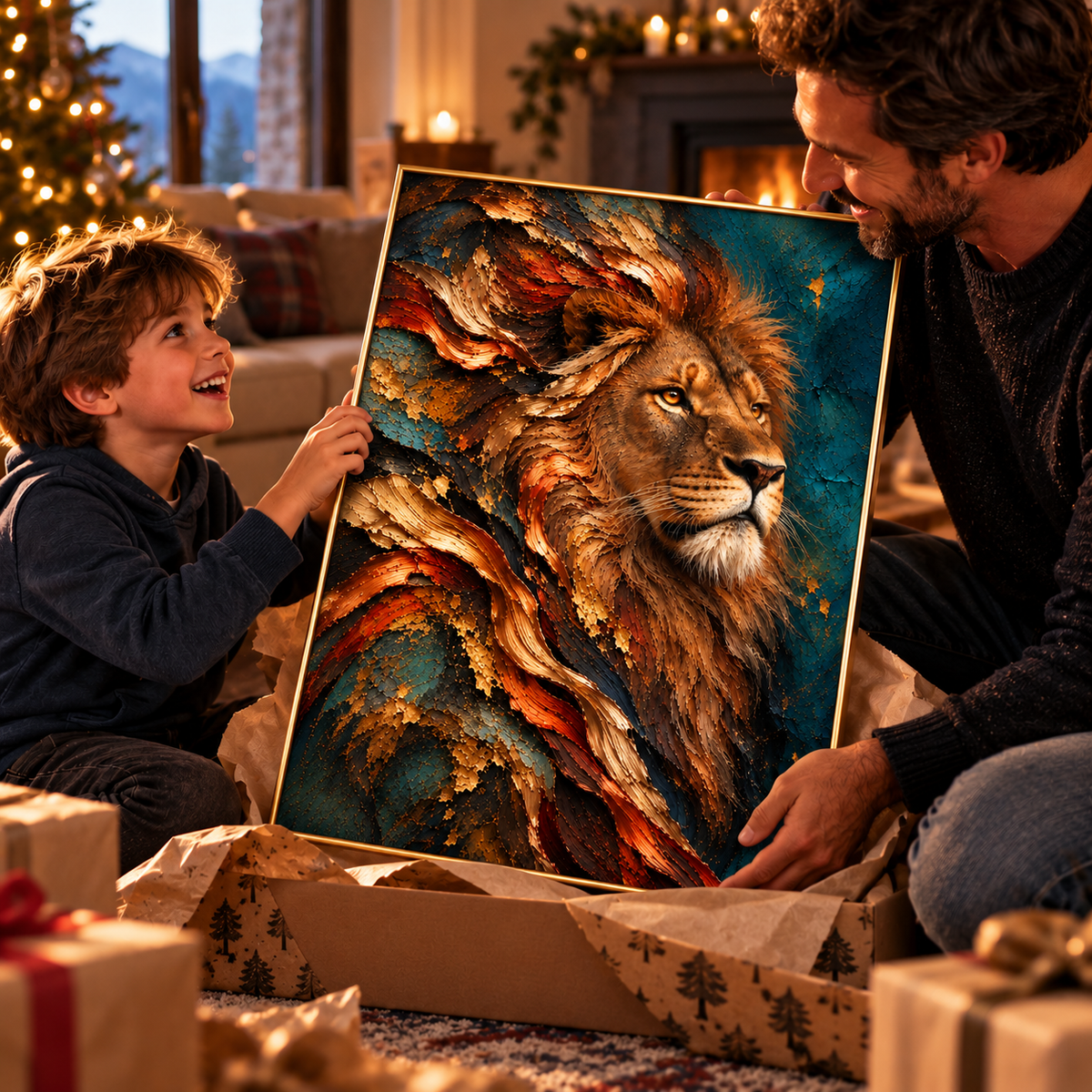 Majesté Sauvage – Poster Lion Artistique Premium | Collection Wild Luxury