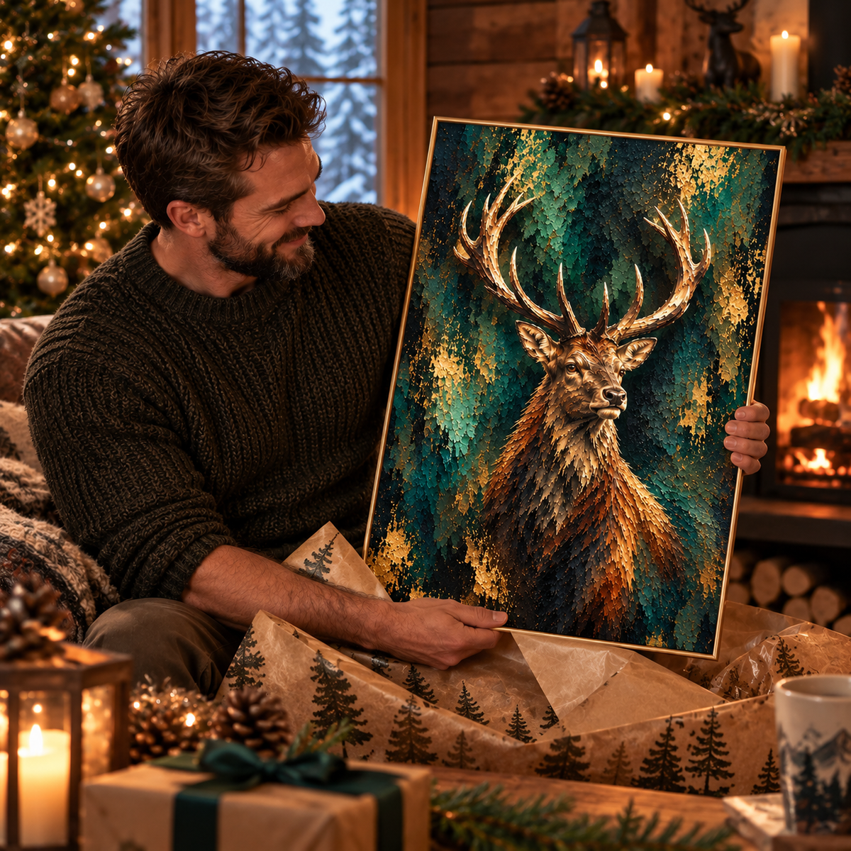 Majesté des Forêts – Poster Cerf Artistique Premium | Collection Wild Luxury