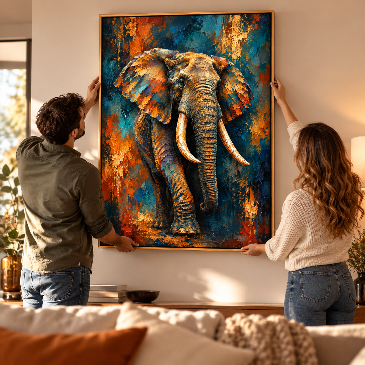 Force Ancestrale – Poster Éléphant Artistique Premium | Collection Wild Luxury