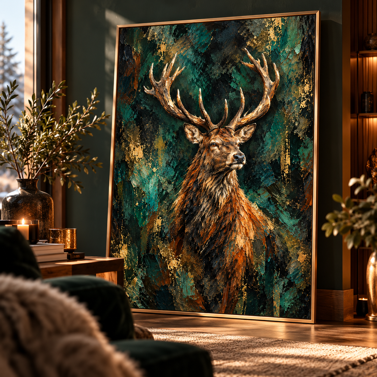 Majesté des Forêts – Poster Cerf Artistique Premium | Collection Wild Luxury