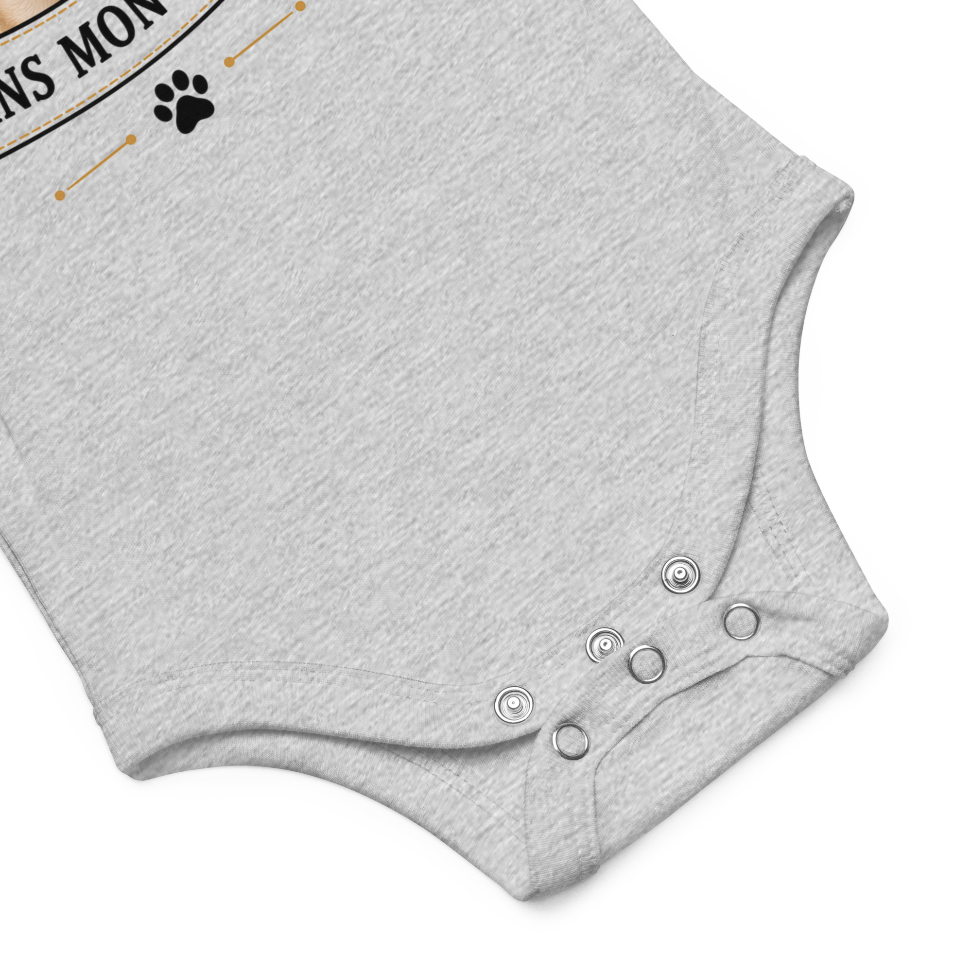 Body bébé personnalisé – Je refuse de répondre sans mon animal | Cadeau naissance drôle