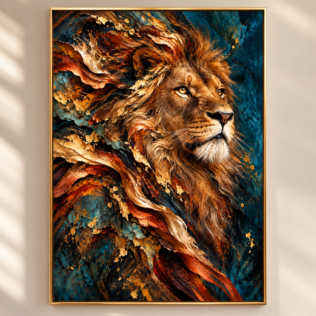 Majesté Sauvage – Poster Lion Artistique Premium | Collection Wild Luxury