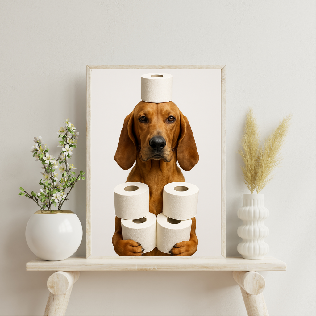 Portrait Animal Personnalisé Humoristique – Poster Drôle Chien ou Chat avec Votre Photo