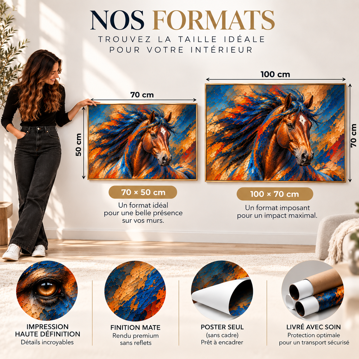 Élan de Liberté – Poster Cheval Artistique Premium | Collection Wild Luxury