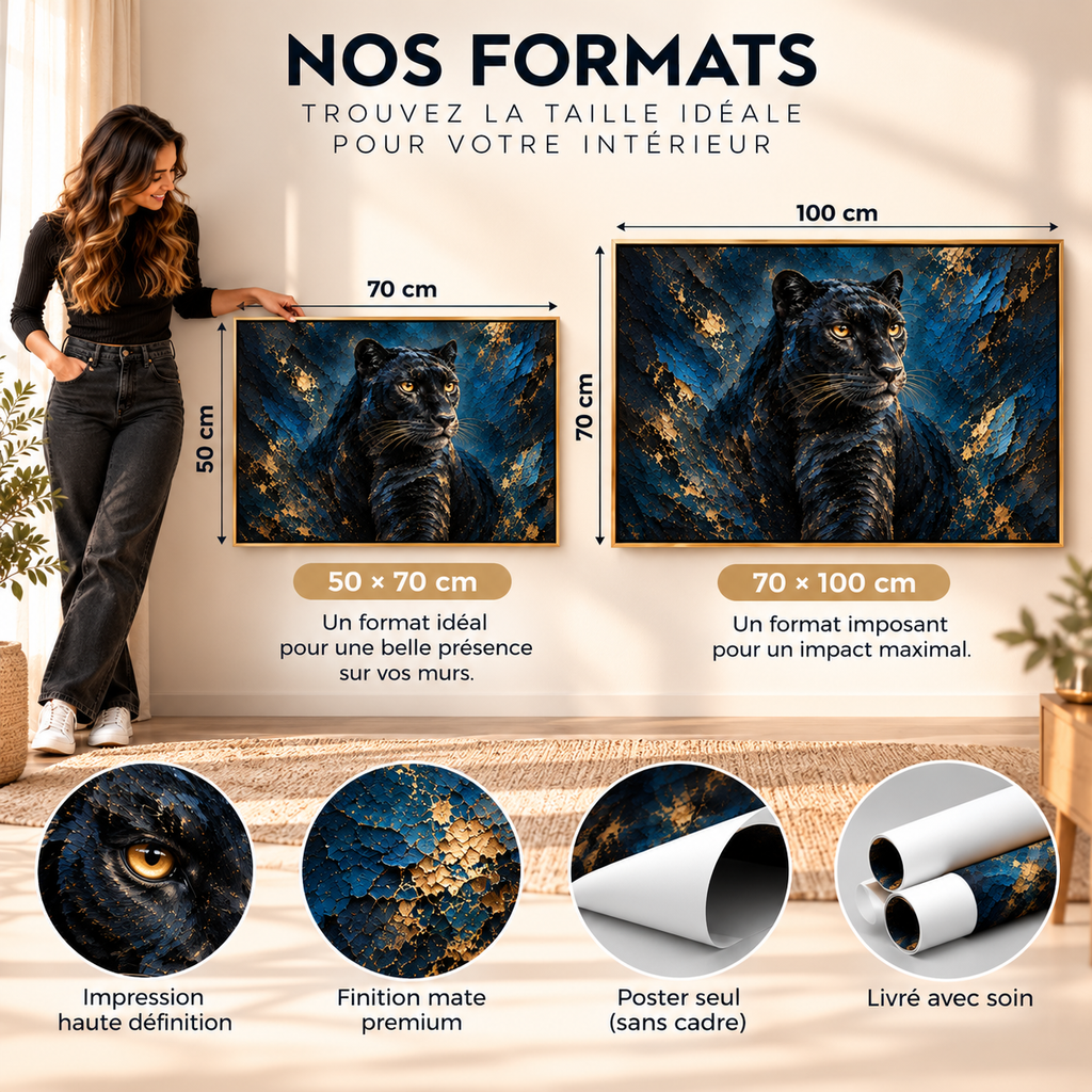 Ombre Royale – Poster Panthère Noire Artistique Premium | Collection Wild Luxury