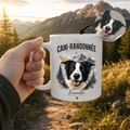 Mug Personnalisé Cani-Randonnée avec Votre Chien – Mug 11 OZ – Cadeau Passionné de Montagne et de Randonnée