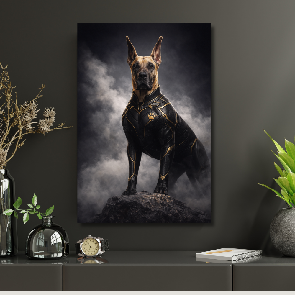 Portrait Animal Personnalisé Héros – Poster Chien ou Chat Style Guerrier Puissant