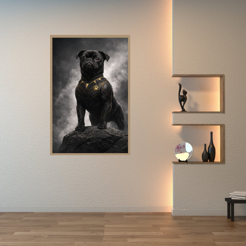 Portrait Animal Personnalisé Héros – Poster Chien ou Chat Style Guerrier Puissant