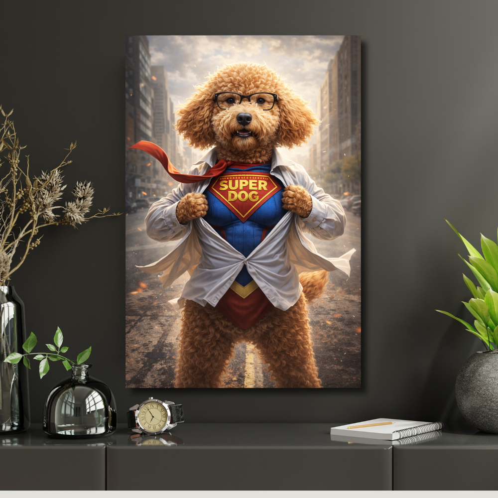 Portrait Animal Personnalisé Super-Héros – Poster Chien ou Chat Héros du Quotidien