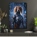 Portrait Animal Personnalisé Cyborg – Poster Chien ou Chat Futuriste Style Robot