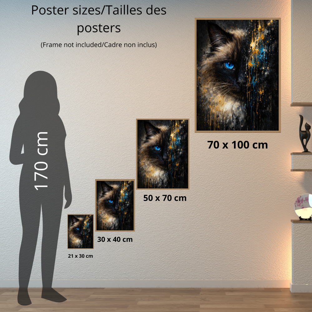 Portrait Animal Personnalisé Artistique – Poster Chien ou Chat Style Peinture Moderne Abstraite