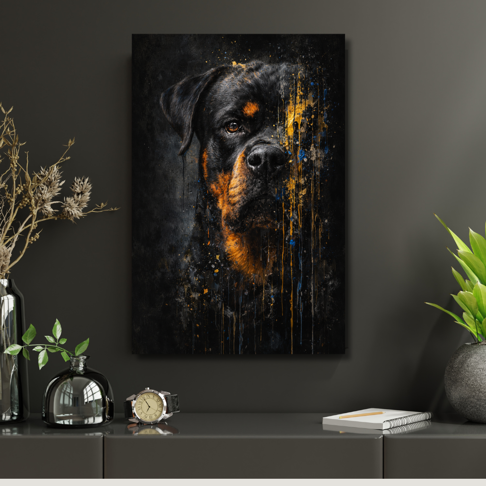 Portrait Animal Personnalisé Artistique – Poster Chien ou Chat Style Peinture Moderne Abstraite