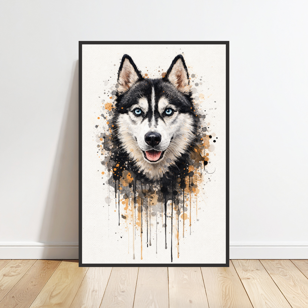 Portrait Animal Personnalisé Élégant – Poster Chien ou Chat Style Peinture Naturelle