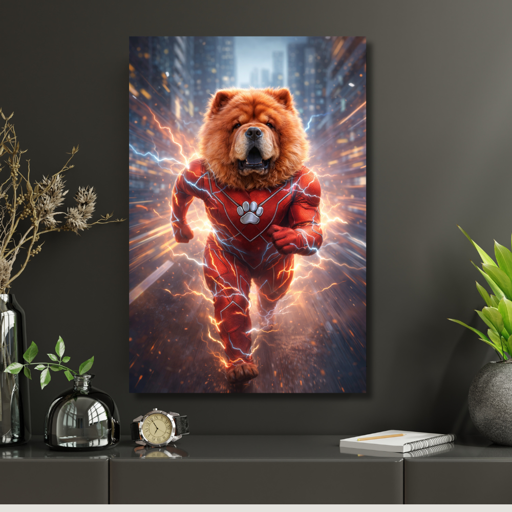 Portrait Animal Personnalisé Super-Héros – Poster Chien ou Chat Héros en Action
