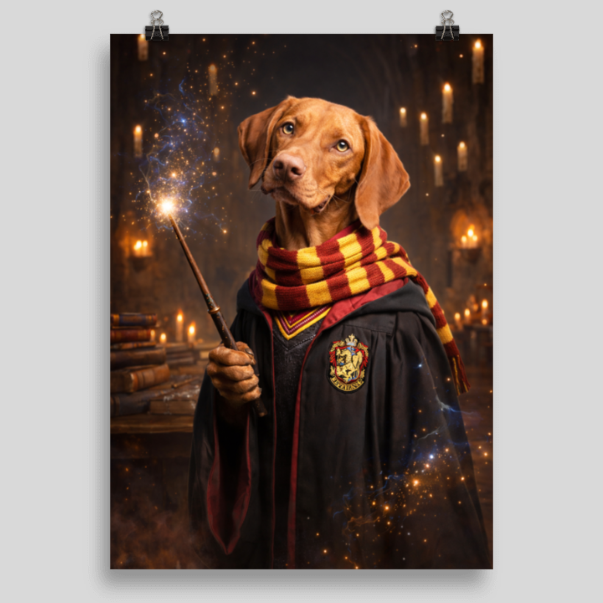 Portrait Animal Magicien Personnalisé – Poster Chien ou Chat Style Fantaisie