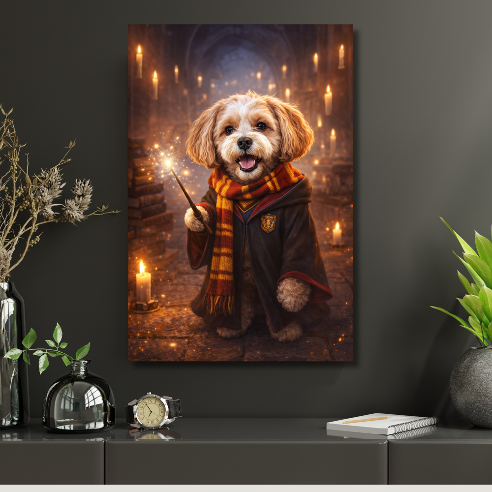 Portrait Animal Magicien Personnalisé – Poster Chien ou Chat Style Fantaisie