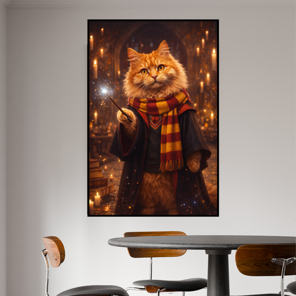 Portrait Animal Magicien Personnalisé – Poster Chien ou Chat Style Fantaisie