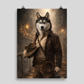 Portrait Animal Aventurier Personnalisé – Poster Chien ou Chat Style Exploration