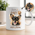 Mug Personnalisé Photo Chien ou Chat 11 oz – Cadeau Original pour Propriétaire d'Animaux – Mug Café Personnalisé