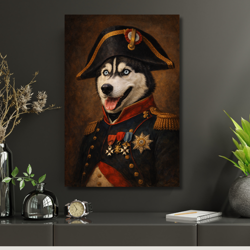 Portrait Animal Empereur Personnalisé – Poster Chien ou Chat Style Royal et Historique