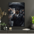 Portrait Animal Personnalisé Élégant – Poster Chien ou Chat Style Film Noir Sous la Pluie