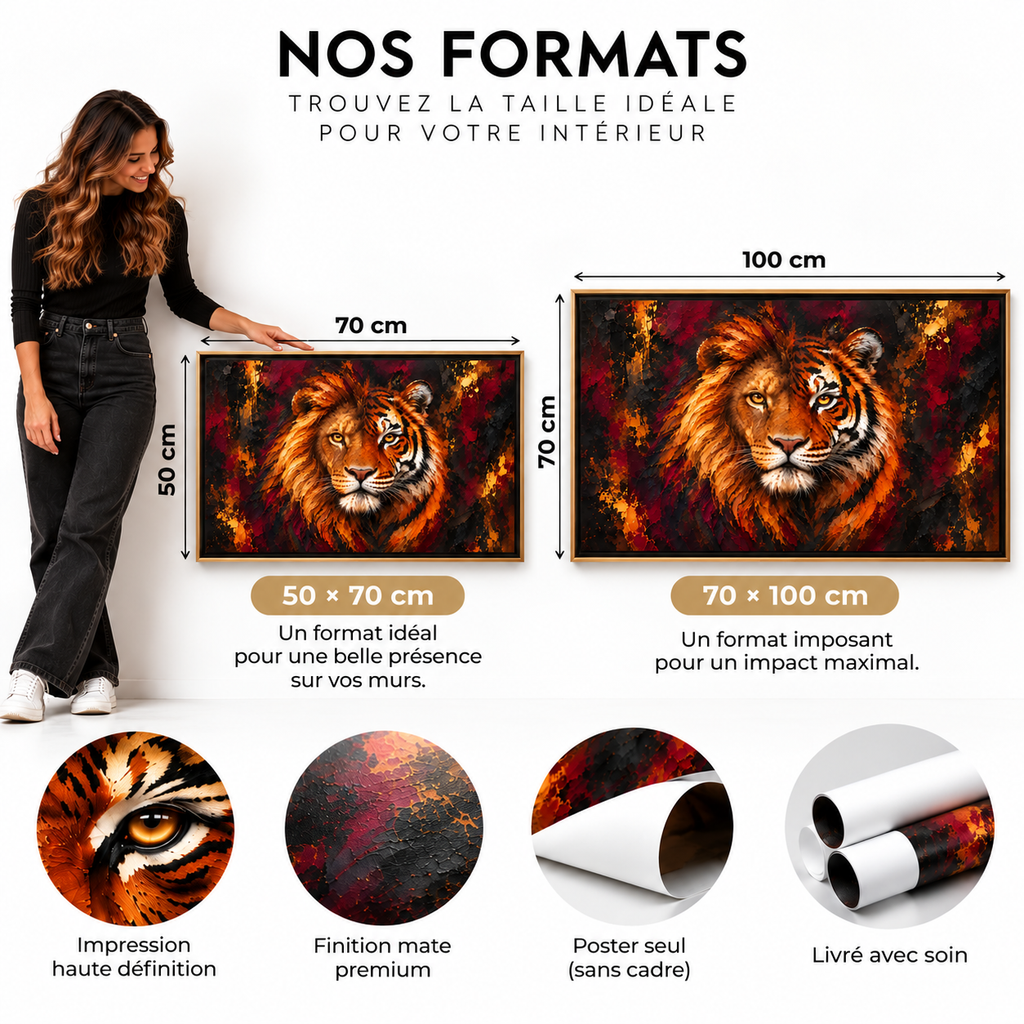 Dualité Sauvage – Affiche Animalière Premium | Collection Wild Luxury