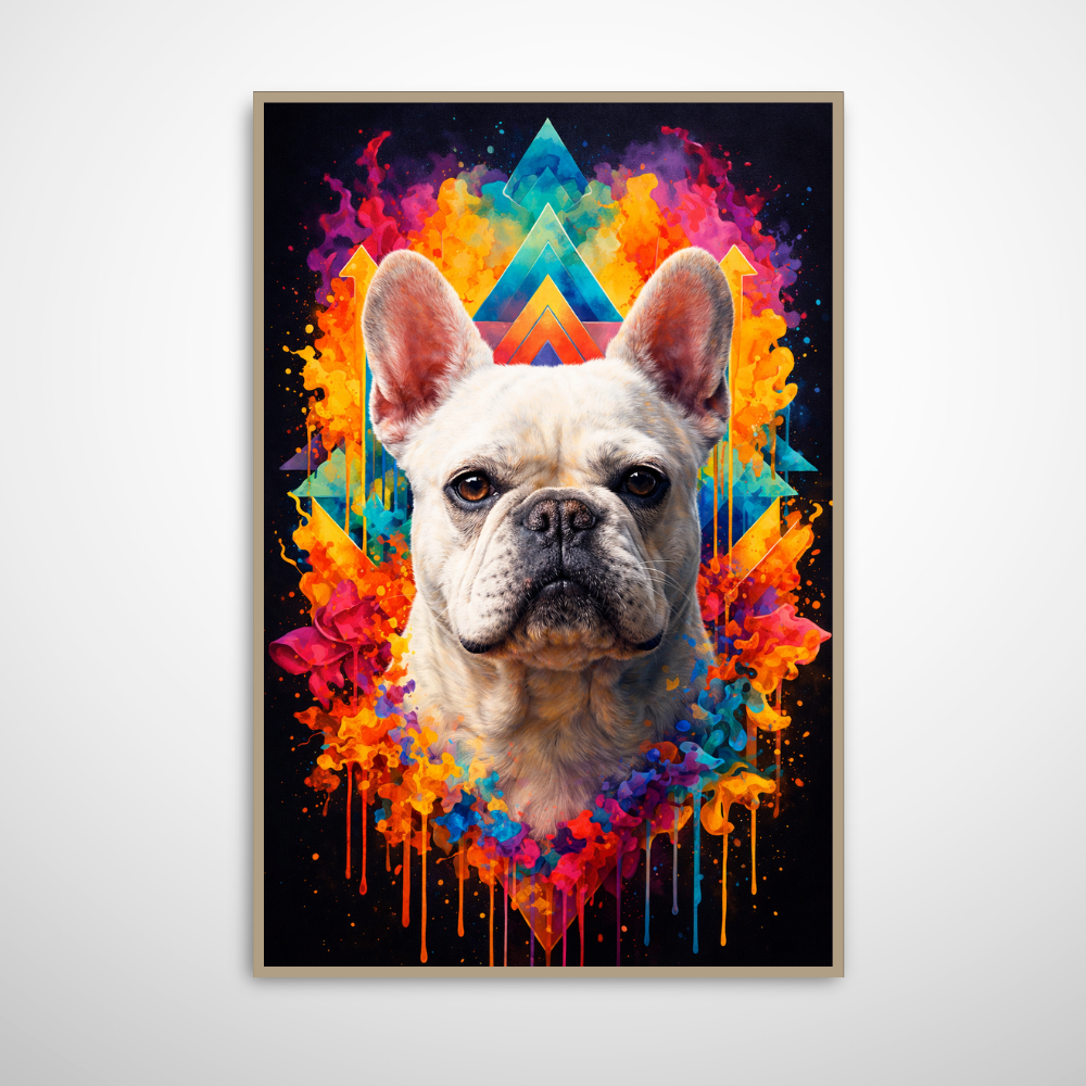 Poster Animal Personnalisé Coloré – Portrait Moderne Chien ou Chat Style Pop Art Géométrique